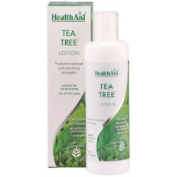 Flacone da 250 ml di Tea Tree, lozione per eritemi e pelle secca.