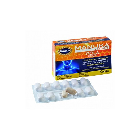 MANUKA BENEFIT GOLA THROAT 20 COMPRESSE MASTICABILI