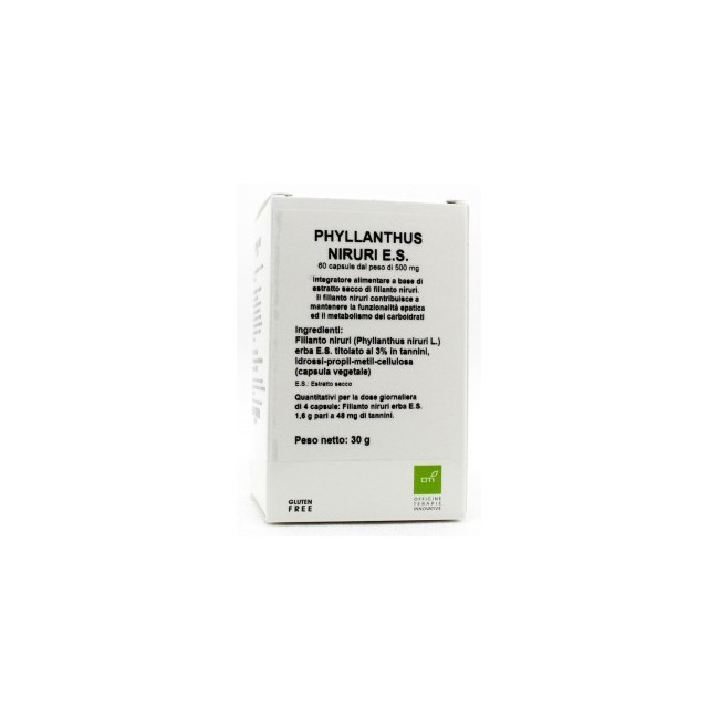 PHYLLANTHUS NIRURI ESTRATTO SECCO 60 CAPSULE PHYLLANTHUS NIRURI ESTRATTO SECCO 60 CAPSULE