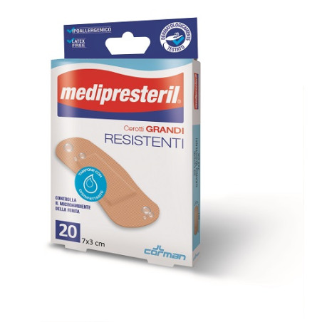 CEROTTO MEDIPRESTERIL RESISTENTI MEDI 7X2CM 20 PEZZI CEROTTO MEDIPRESTERIL RESISTENTI MEDI 7X2CM 20 PEZZI