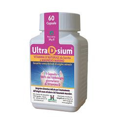 Ultra D-Sium Con Vitamina D Per Salute Ossea E Immunitaria 60 Capsule