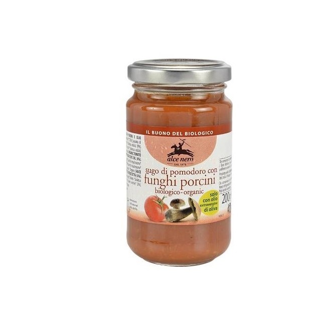 SUGO DI POMODORO CON FUNGHI PORCINI BIO 200 G SUGO DI POMODORO CON FUNGHI PORCINI BIO 200 G