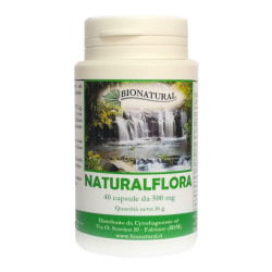 Confezione da 40 capsule di Naturalflora, integratore per il benessere dell'intestino.