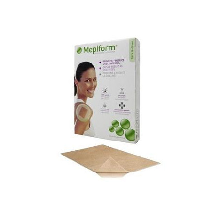 MEPIFORM MEDICAZIONE ATRAUMATICA PER CICATRICI CHELOIDI 10X18 CM 5 PEZZI MEPIFORM MEDICAZIONE ATRAUMATICA PER CICATRICI CHELOIDI 10X18 CM 5 PEZZI