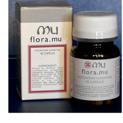 Confezione da 40 capsule di Flora Mu, integratore per la microflora intestinale.