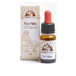 Flacone da 10 ml di Erbenobili Ramvin, integratore per il controllo del peso e del colesterolo.
