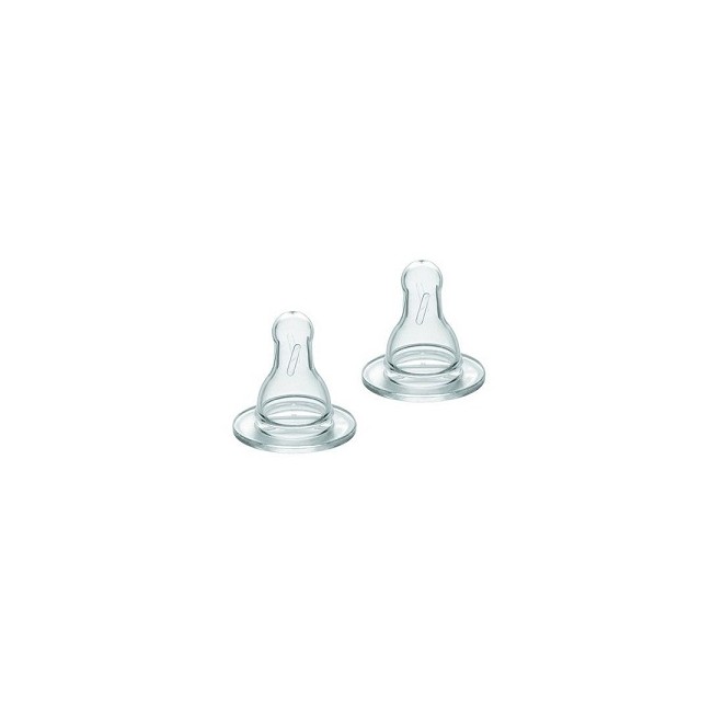 TETTARELLA SLOW FLUSSO LENTO IN SILICONE 2 PEZZI