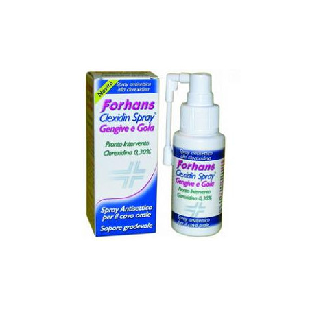 COLLUTORIO SPRAY CON CLOREXIDINA FORHANS CLEXIDIN 50ML COLLUTORIO SPRAY CON CLOREXIDINA FORHANS CLEXIDIN 50ML