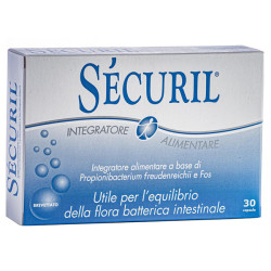 Confezione da 30 capsule di Securil Integratore Per L'Equilibrio Della Flora Batterica Intestinale.