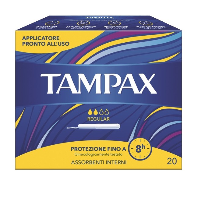 Tampax Regular Assorbenti Interni Per Flussi Leggeri-Medi 20 Assorbenti