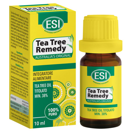 Flacone da 10 Ml di Esi Tea Tree Oil rimedio antibatterico e antifungino. Flacone da 10 Ml di Esi Tea Tree Oil rimedio antibatterico e antifungino.