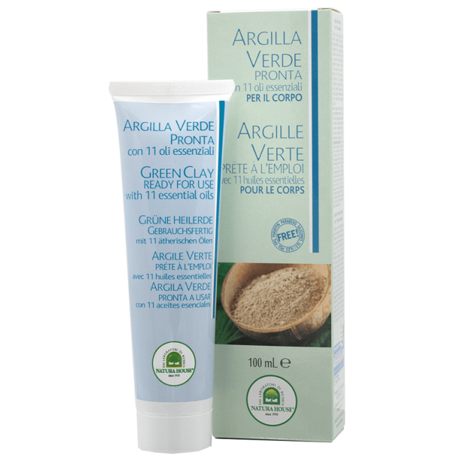 ARGILLA VERDE PRONTA TUBO CON OLI ESSENZIALI 100 ML ARGILLA VERDE PRONTA TUBO CON OLI ESSENZIALI 100 ML