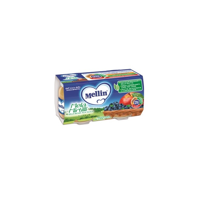 MELLIN OMOGENEIZZATO MELA MIRTILLO 100 G 2 PEZZI MELLIN OMOGENEIZZATO MELA MIRTILLO 100 G 2 PEZZI