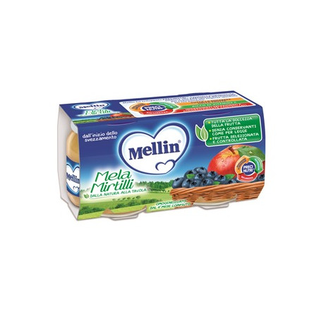 MELLIN OMOGENEIZZATO MELA MIRTILLO 100 G 2 PEZZI MELLIN OMOGENEIZZATO MELA MIRTILLO 100 G 2 PEZZI