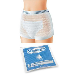 MUTANDINA ELASTICA RETTANGOLARE A RETE SERENITY XS 3 PEZZI