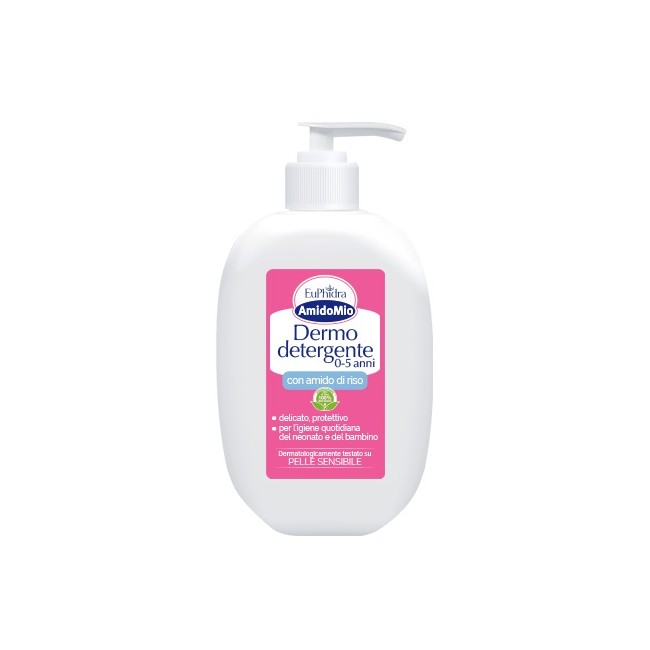 Flacone da 400 ml di Euphidra Amidomio Dermodetergente 0/5 anni Flacone da 400 ml di Euphidra Amidomio Dermodetergente 0/5 anni
