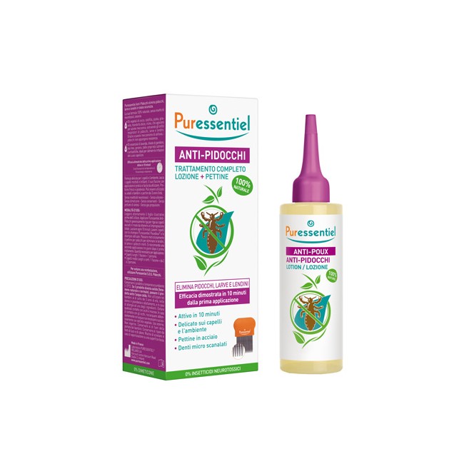 Puressentiel Anti-Pidocchi Trattamento Completo Lozione 100ml + Pettine Puressentiel Anti-Pidocchi Trattamento Completo Lozione 100ml + Pettine