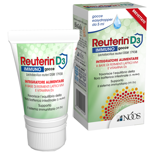 Tubetto da 5 ml di Reuterin D3 LMG Difesa, integratore per il benessere della flora intestinale. Tubetto da 5 ml di Reuterin D3 LMG Difesa, integratore per il benessere della flora intestinale.