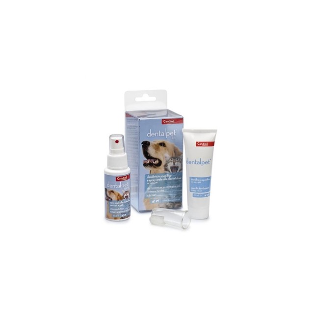 DENTALPET KIT DENTIFRICIO 50ML+SPRAY ORALE 50ML+1 DITALE
