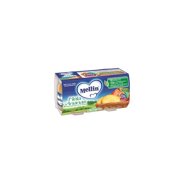 MELLIN OMOGENEIZZATO MELA ANANAS 100 G 2 PEZZI MELLIN OMOGENEIZZATO MELA ANANAS 100 G 2 PEZZI