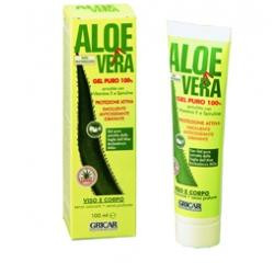 Tubo da 100 ml di Aloe Vera, gel per irritazioni e arrossamenti dovuti al sole.