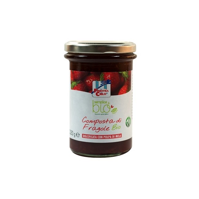 COMPOSTA DI FRAGOLE CON POLPA DI MELA BIO 320 G COMPOSTA DI FRAGOLE CON POLPA DI MELA BIO 320 G