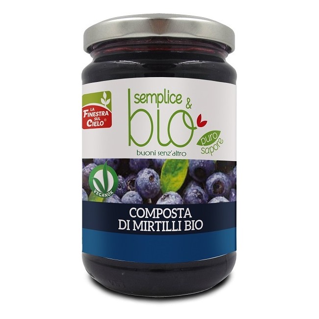 COMPOSTA DI MIRTILLI BIO CON POLPA DI MELA 320 G COMPOSTA DI MIRTILLI BIO CON POLPA DI MELA 320 G