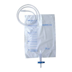 SACCA DI DRENAGGIO LETTO PER INCONTINENZA 2000ML IN PVC CON VALVOLA DI NON RITORNO E SCARICO CON TUBO DI RACCORDO 90CM 30 PEZZI