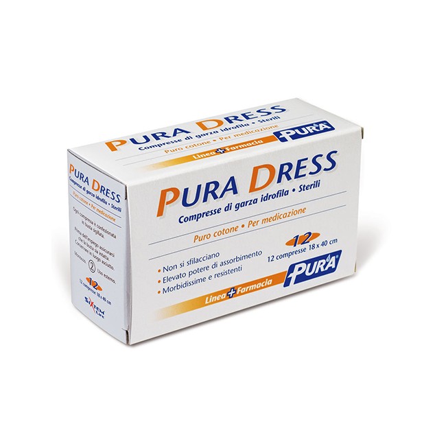 GARZA IDROFILA PURA DRESS 18X40CM 12 PEZZI GARZA IDROFILA PURA DRESS 18X40CM 12 PEZZI