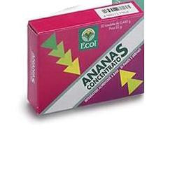 Confezione da 50 tavolette di Ecol Ananas Concentrato, integratore a base di Bromelina.