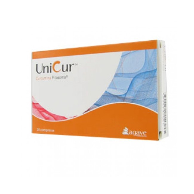 Confezione da 20 compresse di Unicur integratore di Curcumina e Vitamina B Confezione da 20 compresse di Unicur integratore di Curcumina e Vitamina B