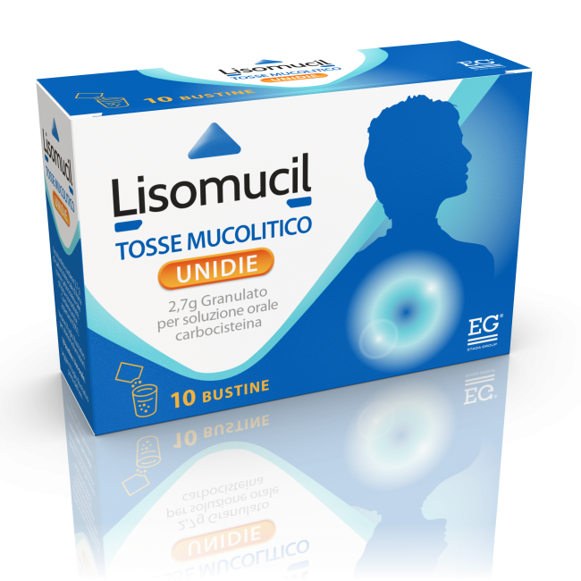 Lisomucil Tosse Mucolitico Unidie 10 bustine da 2,7G Lisomucil Tosse Mucolitico Unidie 10 bustine da 2,7G