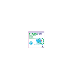 Confezione da 20 compresse effervescenti di Frobeflu, farmaco per sindromi influenzali e da raffreddamento.