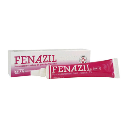 Tubo da 15 grammi di Fenazil, pomata per prurito cutaneo e bruciore. Tubo da 15 grammi di Fenazil, pomata per prurito cutaneo e bruciore.
