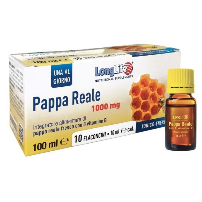 LONGLIFE PAPPA REALE + VITAMINA B 10 FLACONCINI 10 ML LONGLIFE PAPPA REALE + VITAMINA B 10 FLACONCINI 10 ML