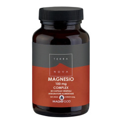 Confezione da 50 capsule di Terranova Magnesio Complex, integratore per stress e affaticamento.