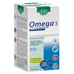 Esi Omega 3 Extra Pure Integratore Di Olio Di Pesce, EPA e DHA 120 Capsule