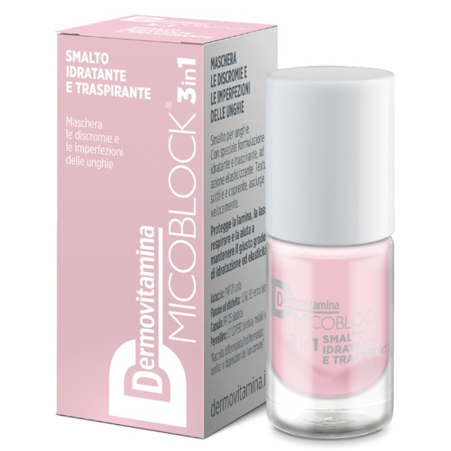DERMOVITAMINA MICOBLOCK 3 IN 1 SMALTO IDRATANTE E TRASPIRANTE ROSA CHIARO 5 ML DERMOVITAMINA MICOBLOCK 3 IN 1 SMALTO IDRATANTE E TRASPIRANTE ROSA CHIARO 5 ML