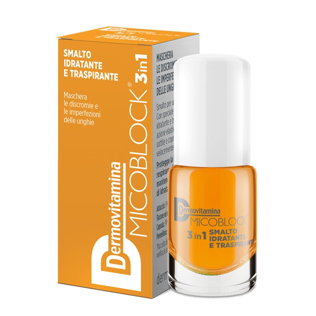 DERMOVITAMINA MICOBLOCK 3 IN 1 SMALTO IDRATANTE E TRASPIRANTE GIALLO 5 ML DERMOVITAMINA MICOBLOCK 3 IN 1 SMALTO IDRATANTE E TRASPIRANTE GIALLO 5 ML
