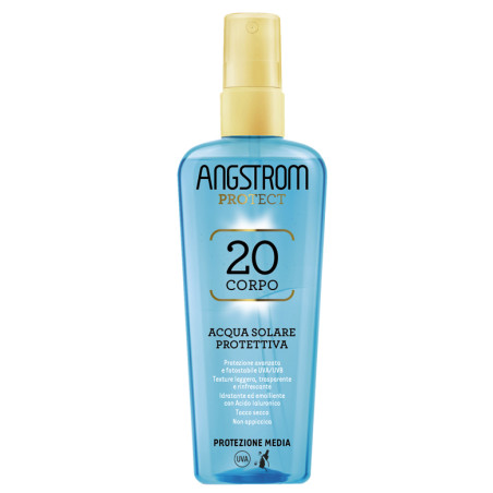 Angstrom Acqua Solare Protettiva Con Acido Ialuronico Idratante Spf 20 140 ml