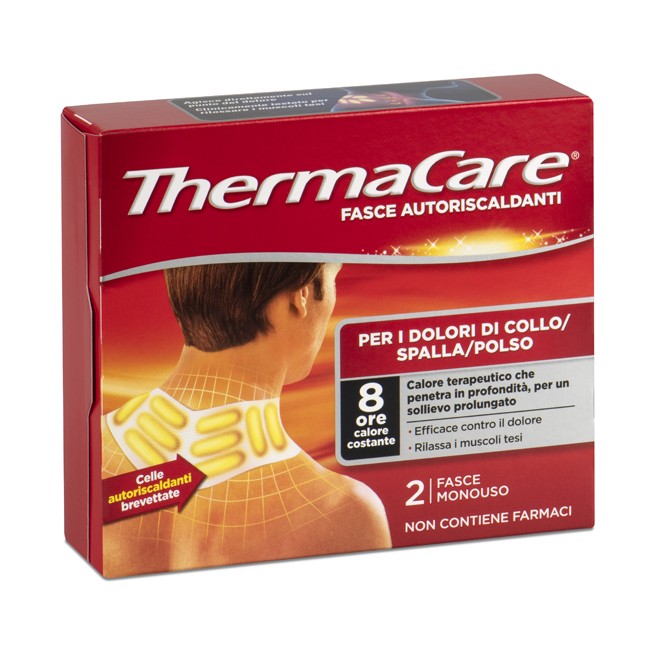 FASCE AUTORISCALDANTI A CALORE TERAPEUTICO THERMACARE COLLO/SPALLA/POLSO 2 PEZZI FASCE AUTORISCALDANTI A CALORE TERAPEUTICO THERMACARE COLLO/SPALLA/POLSO 2 PEZZI