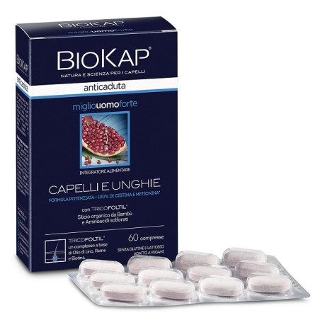 BIOKAP ANTICADUTA MIGLIO UOMO FORTE CON TRICOFOLTIL 60 COMPRESSE BIOKAP ANTICADUTA MIGLIO UOMO FORTE CON TRICOFOLTIL 60 COMPRESSE