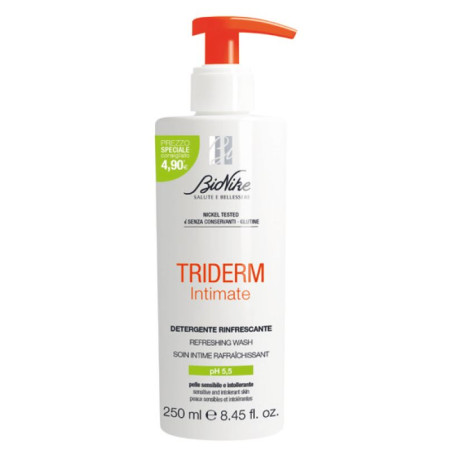 Flacone da 250 ml di BIonike Triderm Intimate Detergente Intimo RInfrescante Flacone da 250 ml di BIonike Triderm Intimate Detergente Intimo RInfrescante