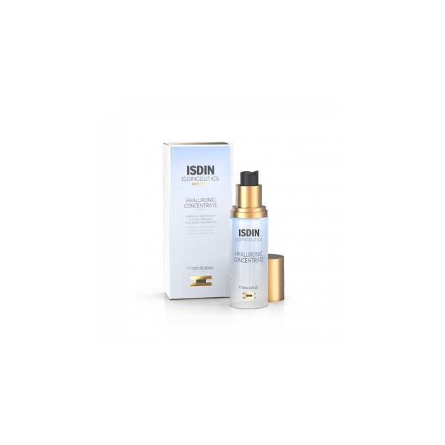 Flacone da 30 Ml di Isdinceutics Hyaluronic Concentrate siero viso anti-age ultra idratante. Flacone da 30 Ml di Isdinceutics Hyaluronic Concentrate siero viso anti-age ultra idratante.