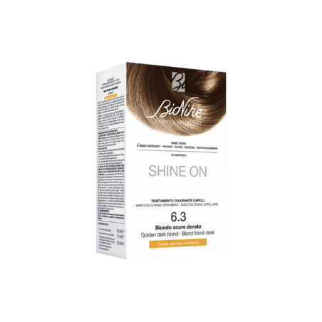 Confezione contenente Bionike Shine On Tinta per Capelli Biondo Scuro Dorato 6.3