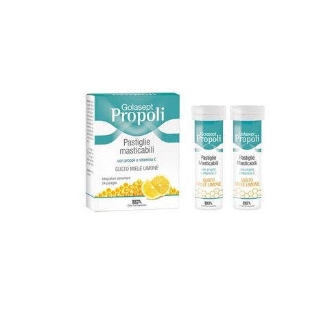 GOLASEPT PROPOLI 24 COMPRESSE MASTICABILI MIELE LIMONE