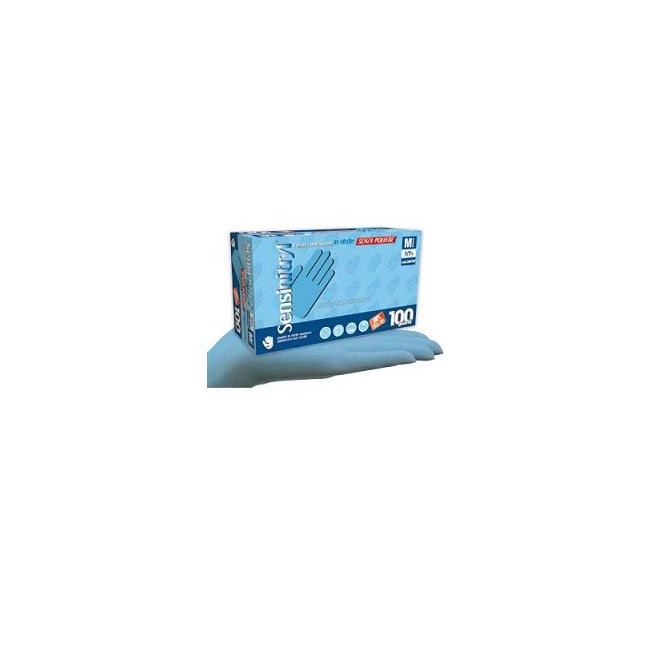 GUANTO MEDICALE DA ESAME SENSINITRYL SENZA POLVERE IN NITRILE MISURA 8-8,5 LARGE 100 PEZZI GUANTO MEDICALE DA ESAME SENSINITRYL SENZA POLVERE IN NITRILE MISURA 8-8,5 LARGE 100 PEZZI