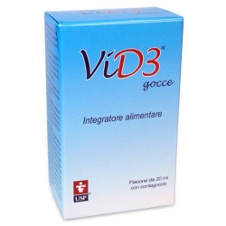 ViD3 Integratore Di Vitamina D3 Per Ossa Muscoli e Difese Immunitarie 20 Ml