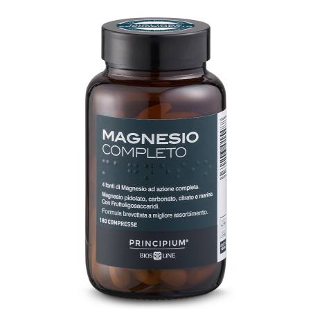 Barattolo da 180 compresse di Principium Magnesio Completo, integratore contro la stanchezza fisica e mentale. Barattolo da 180 compresse di Principium Magnesio Completo, integratore contro la stanchezza fisica e mentale.