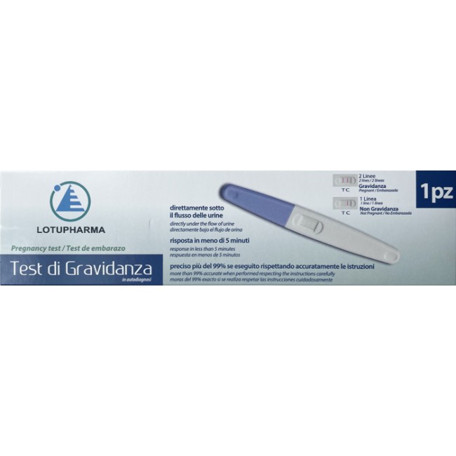 LOTUPHARMA TEST DI GRAVIDANZA 1 PEZZO LOTUPHARMA TEST DI GRAVIDANZA 1 PEZZO
